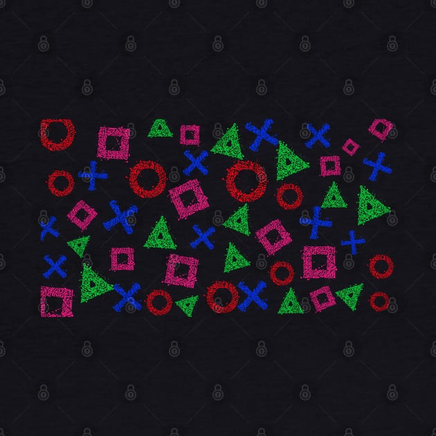 Gamer Pattern PS Symbols by inkonfiremx